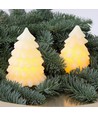 LED kerstboomlicht, knipperend vlam effect, wit - Hoogte 9 cm, Ø6,5 cm, echte was