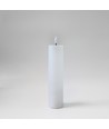 LED stompkaars 20cm, vlameffect, wit - Ø5cm, afstandsbediening, timer, echte was
