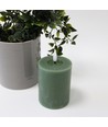 LED kaars 10cm, smelt-look, vlam-effect - Ø7,5cm, groen