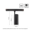 10W SMART LED railspot - 950lm, 3000K, witte rand