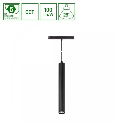 12W System Shift SMART HANGIT LED module, 48V - CCT, 25°, 1150lm, 40 x 297 mm, incl. 90cm draad