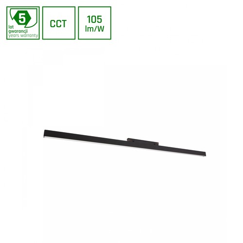 10W SMART LINE S LED armatuur voor System Shift - 940lm, CCT, 100°, 30,4cm, zwart railsysteem