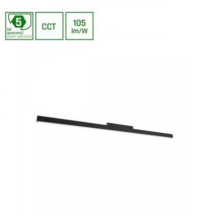 10W SMART LINE S LED armatuur voor System Shift - 940lm, CCT, 100°, 30,4cm, zwart railsysteem