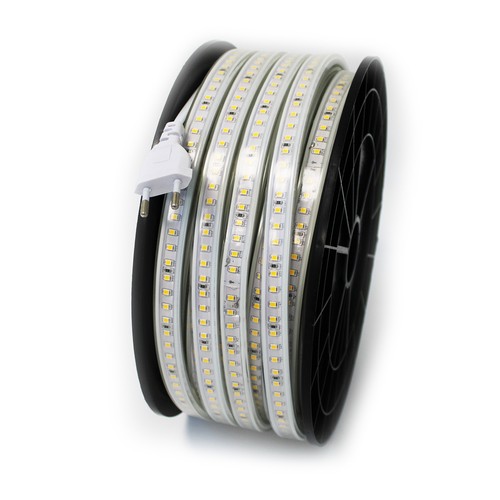 50m Werkverlichting 230V LED strip - IP65, 120 LED/m, 4,8W/m, 480 lm/m