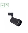 20W PAVA BASIC 3-fase railspot - Instelbare CCT, 111lm/W, 20-45°, zwart