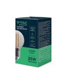 E27 4W 3-staps dimbare LED kogellamp - G45, filament, helder glas