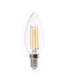 E14 4W 3-staps dimbare LED-kaarslamp - Filament, warm wit