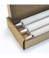 3-pak witte LED kaarsen, vlameffect - Ø2,2cm, Hoogte: 24,5cm, kroonkaarsen, incl. afstandsbediening, timer