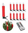 10-pack LED kerstkaarsen incl. afstandsbediening - Batterij, timerfunctie, draadloos, houder voor kerstboom