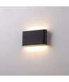 12W DuoLume wandlamp - Rechthoek, IP65, zwart, op/neer, binnen/buiten, incl. lichtbron
