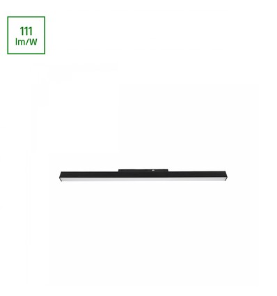 20W SYSTEM SHIFT BASIC LINE railspot, 48V - 2220lm, 60cm, 2700K, IP20, zwart, 100 graden stralingshoek