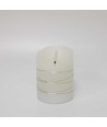 LED kaars met lichtsnoer, 10cm, vlam-effect - Ø7,5cm