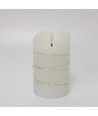 LED kaars met lichtsnoer, 12,5cm, vlam-effect - Ø7,5cm