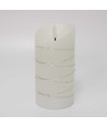 LED kaars met lichtsnoer, 15cm, vlam-effect - Ø7,5cm