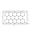 591W RA95 Hexagon LED 14 secties + frame complete set - Inclusief stroomaansluiting
