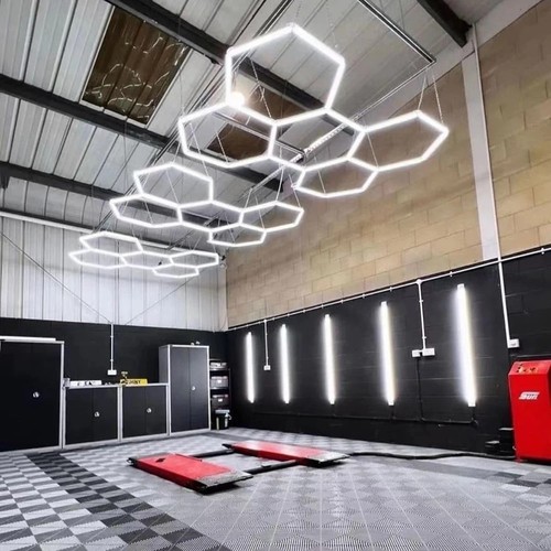 168W RA95 Hexagon LED 5 vakken complete set - Incl. stroomaansluiting