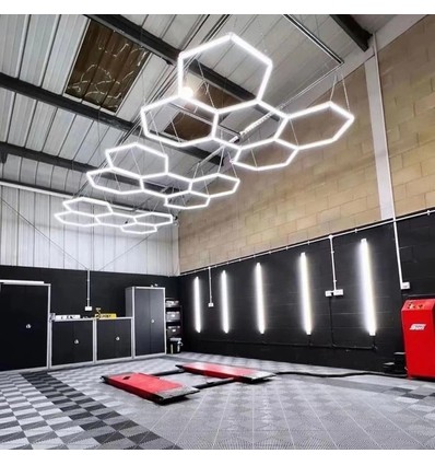 168W RA95 Hexagon LED 5 vakken complete set - Incl. stroomaansluiting