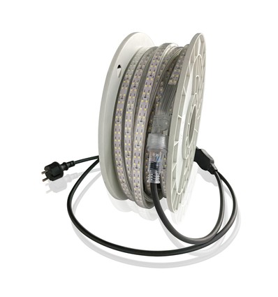 15m LEDlife rijbaanstrip op haspel - 230V, IP67, 180 LED/m, 11W/m, 1100 lm/m