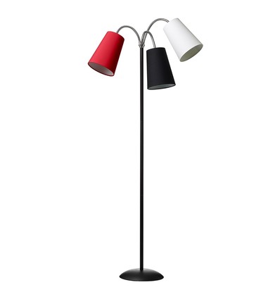 Salsa Vloerlamp E14 in Zwart, Rood, Wit - Nielsen Light