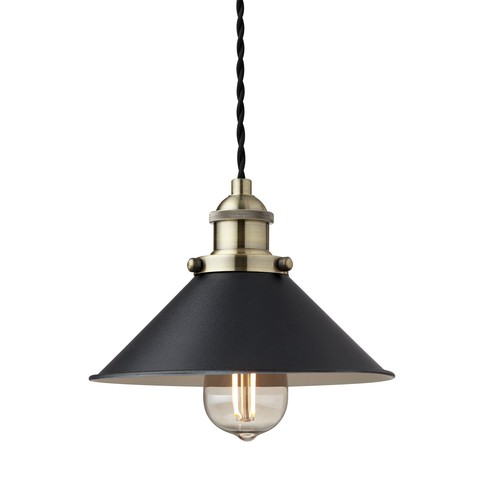 NEKSØ Hanglamp E27 in Messing/Zwart - Nielsen Light