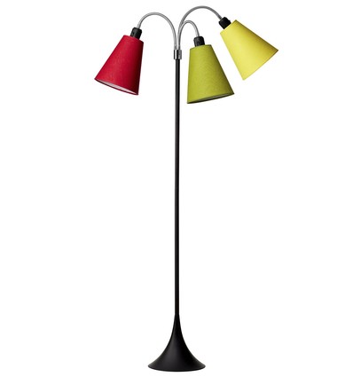 Trafiek Vloerlamp E27 in Zwart met Rood/Limoen/Geel - Nielsen Light
