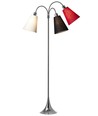 Trafiek Vloerlamp E27 in Chroom met Wit/Zwart/Rood - Nielsen Light