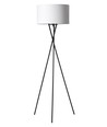 Uptown Vloerlamp E27 in Zwart met Witte Lampenkap - Nielsen Light