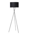 Uptown Vloerlamp E27 in Chroom met Zwarte Lampenkap - Nielsen Light