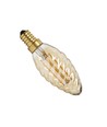 E14 Gouden Gedraaide LED Kaarslamp, 4W - Dimbaar, 2200K, Ra95, Nielsen Light