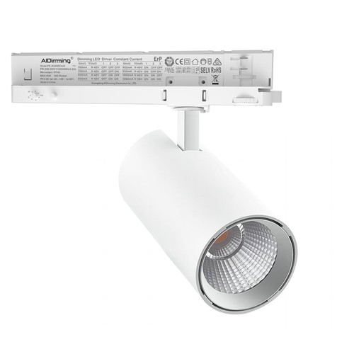 30W 3-fasen dimbare RA92 PRO-CCT spanningsrail spot - 120lm/w, instelbare CCT + helderheid, 3900lm, flikkervrij