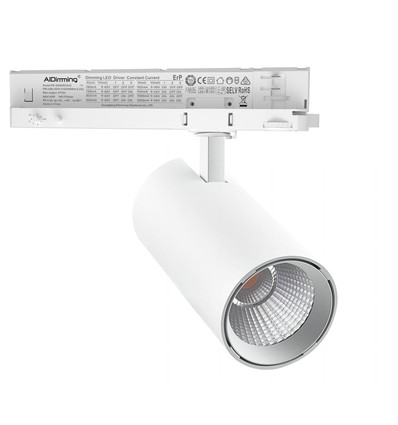 30W 3-fasen dimbare RA92 PRO-CCT spanningsrail spot - 120lm/w, instelbare CCT + helderheid, 3900lm, flikkervrij