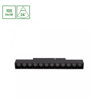 SHIFT Basic - Raster S Lineaire Lamp, 220mm, 12W, 2700K, Zwart