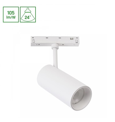 12W SYSTEM SHIFT BASIC SPOT M voor 48V rail - 2700K, 24°, wit, IP20