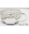 5m 10W/m waterdichte LED strip (Type X-2) - 230V, IP67, 1300lm/m, in te korten per 10cm, tot 100m