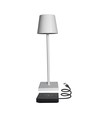 LED tafellamp incl. draadloos opladen - Wit, IP54 Binnen/buiten, touch dimbaar