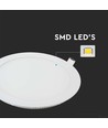6W Ø12cm LED inbouwpanel - Gat: Ø11 cm, Afmetingen: Ø12 cm