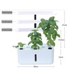 LEDlife hydroponische moestuin - Wit, incl. kweeklamp, 10 plaatsen, timer, 2,8L watertank