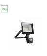 20W breedstraler - IP44, zwart, PIR-sensor
