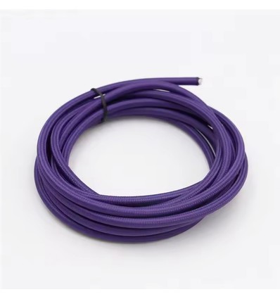 5m Stofkabel 2x0,75 mm², textiel - 230V, Paars
