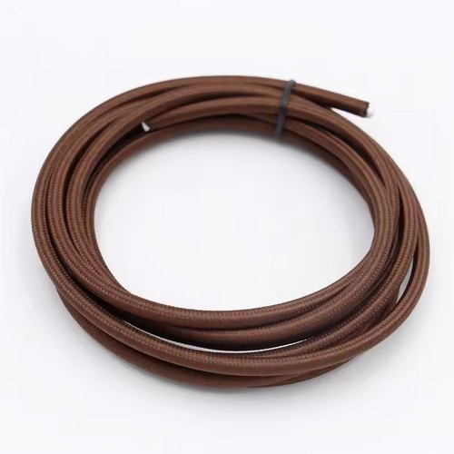 5m Stofkabel 2x0,75 mm², textiel - 230V, Koffiekleurig