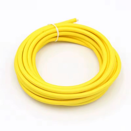 5m Stofkabel 2x0,75 mm², textiel - 230V, Geel