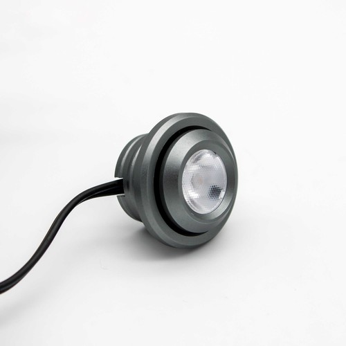 1W Ø2,9cm SPOT29 meubelspot inbouw RA90 - 12V DC, Zaagmaat: Ø2 cm, Afmetingen: Ø2,9 cm, Geborsteld staal