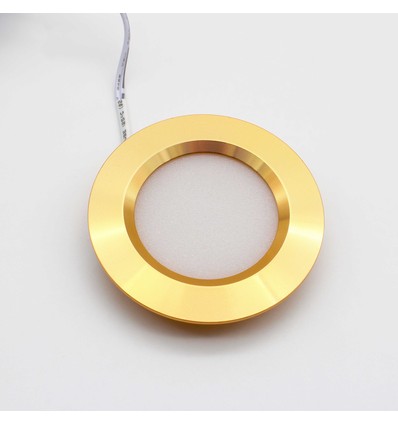 2,7W Ø6,8cm Reco68 meubelspot inbouw RA92 - 12V DC, Gat: Ø5,5 cm, Afmetingen: Ø6,8 cm, Goud