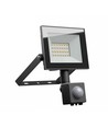 20W breedstraler - IP44, zwart, PIR-sensor