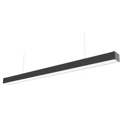 36W LED lichtlijn - 120cm, 120 lm/W, Zwart, plafondlamp voor kantoor, incl. draadophanging