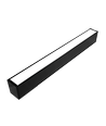 36W LED lichtlijn - 120cm, 120 lm/W, Zwart, plafondlamp voor kantoor, incl. draadophanging