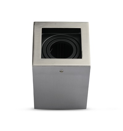 GU10 inbouwspot, vierkant - Satijn nikkel, aluminium, zonder lichtbron