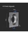 GU10/MR16 Vierkante downlight - Zonder lichtbron, Zaagmaat: 7,5x7,5 cm, afmetingen: 9,1x9,1 cm