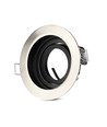 GU10 inbouwspot, diep design - Rond, Satijn nikkel, Gat: Ø9 cm, Afm: Ø10 cm