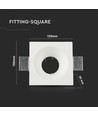 GU10 downlight voor gipsplaat stucwerk - Excl. lichtbron en fitting, 12x12cm, vierkant, verdiept